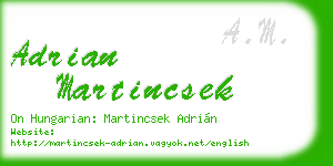adrian martincsek business card